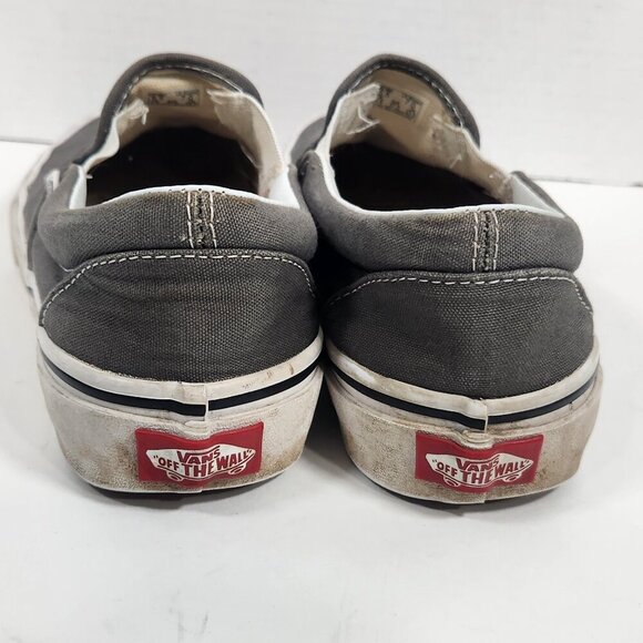 Classic Vans Gray Slip-On Sneakers - Picture 4 of 5